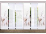 Schiebegardine HOME IN GREEN "PAMILO" Gr. 1, beige (naturfarben), B:60cm H:245cm, Polyester, Gardinen, Schiebegardine, SET DIGITALDRUCK,BAMBUSOPTIK RECYCELT