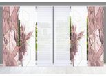 Schiebegardine HOME IN GREEN "SIGNUM" Gr. 1, rosa, B:60cm H:245cm, Polyester, Gardinen, Schiebegardine, SET DIGITALDRUCK,BAMBUSOPTIK RECYCELT