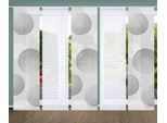 Schiebegardine HOME IN GREEN "GINNO" Gr. 1, grau, B:60cm H:245cm, Polyester, Gardinen, Schiebegardine, SET DIGITALDRUCK,BAMBUSOPTIK RECYCELT