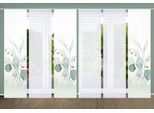 Schiebegardine HOME IN GREEN "ABANIO" Gr. 1, grün, B:60cm H:245cm, Polyester, Gardinen, Schiebegardine, SET DIGITALDRUCK,BAMBUSOPTIK RECYCELT