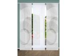Schiebegardine HOME IN GREEN "AFONSO" Gr. 1, grau, B:60cm H:245cm, Polyester, Gardinen, Schiebegardine, SET DIGITALDRUCK,BAMBUSOPTIK RECYCELT