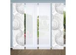 Schiebegardine HOME IN GREEN "SPIRO" Gr. 1, grau, B:60cm H:245cm, Polyester, Gardinen, Schiebegardine, SET DIGITALDRUCK,BAMBUSOPTIK RECYCELT