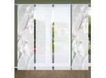 Schiebegardine HOME IN GREEN "LAIRA" Gr. 1, beige (naturfarben), B:60cm H:245cm, Polyester, Gardinen, Schiebegardine, SET DIGITALDRUCK,BAMBUSOPTIK RECYCELT