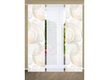 Schiebegardine HOME IN GREEN "SPIRO" Gr. 1, gold (goldfarben), B:60cm H:245cm, Polyester, Gardinen, Schiebegardine, SET DIGITALDRUCK,BAMBUSOPTIK RECYCELT
