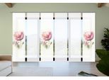 Schiebegardine HOME IN GREEN "MELIORA", rosa (rose), B:60cm H:245cm, Polyester, Gardinen, Schiebegardine, Bambusoptik, SET, recycelt, Digitaldruck