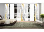 Schiebegardine HOME WOHNIDEEN "CARLISLE 7ER SET" Gr. 1, gelb, B:60cm H:245cm, Microfaser, Polyester, Gardinen, Schiebegardine, HxB: 245x60