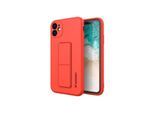Wozinsky Kickstand Case Silicone Case with Stand iPhone 12 Red
