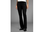 Bootcuthose BRUNO BANANI, Damen, Gr. 38, N-Gr, schwarz, Milano Rib, Obermaterial: 76% Polyester, 20% Viskose, 4% Elasthan, unifarben, Basic, bootcut fit lang, Hosen, mit Reißverschluss-Detail