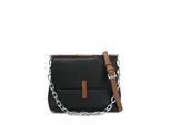Schultertasche HARPA "KOA", Mädchen, Gr. B/H/T: 10cm x 17cm x 25cm, schwarz, Lederimitat, unifarben, Taschen Schultertasche, mit unterteiltem Hauptfach