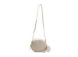 Schultertasche HARPA "Natalie", Damen, Gr. B/H/T: 9cm x 17cm x 23cm, beige (hellrosa), Lederimitat, unifarben, Taschen Schultertasche, mit kleinem Anhänger-Täschchen