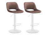 CLP 2er Set Barhocker Camden I Samt-Bezug