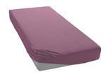 Bettlaken ESTELLA "Feinjersey", lila (aubergine), L:200cm, Jersey, Obermaterial: 100% Baumwolle, Bettlaken, Bettlaken, Rundumgummi