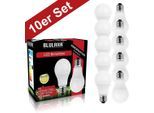 BLULAXA LED-Leuchtmittel "SMD Multi", Energieeffizienz: F (A-G), weiß, L:10,8cm Ø:6cm, Leuchtmittel, 10er-Set, Promotion-Pack A60, SMD, klar