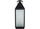 NÄVE LED Dekolicht "Doris", schwarz, 1, H: 60cm, 1 Stk., Leuchten, Laterne, eckig, Flammeneffekt, Timerfunktion, schwarz, Glas matt