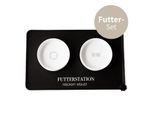 Minty&Marla XXL Futterstation 3er Set Katze schwarz