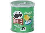 Chips Pringles Sour Cream & Onion, vegane Kartoffelchips mit Sauerrahm- und Zwiebel-Geschmack, 12 Dosen mit jeweils 40 g, in Karton