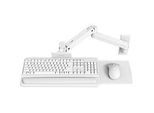 Tastatur Wandhalterung Ergotron LX Pro, mit Mausablagefläche, bis 2,3 kg, neig-/schwenkbar, höhenverstellbar, Aluminium, weiss