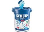 Handreinigungstücher SCRUBS® IN-A-BUCKET®, mit Orangenduft, blau, Nachfüll-Spendereimer mit 72 Stück Inhalt