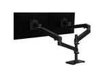 Monitorarm Ergotron LX Pro Dual, für 2 Displays bis 24″, neig-/schwenk-/drehbar, höhenverstellbar, Tischhalterung, VESA, Metall, schwarz