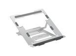 Laptopständer Kensington Easy Riser™ K50417WW, bis 16”, 6-stufig höhenverstell- und neigbar, faltbar, B 239 x T 14 x H 239 mm, Aluminium, silber