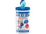 Handreinigungstücher SCRUBS® IN-A-BUCKET®, mit Orangenduft, blau, Spendereimer mit 15 Stück Inhalt