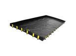 Justrite Leckage-Faltwanne XT, L 15200 x B 3700 x H 305 mm, bis 16978 L, schwarz