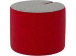 NowyStyl Sitzpouf Tri.Ply S, modular, Blazer-Stoff, ø 55 cm, grau/rot