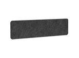 Akustik Tischtrennwand AKUSTIX Vario Eco, Schallabsorptionsklasse B, Stärke 12 mm, ohne Klemmen, B 1600 x H 400 mm, PET-Filz, anthrazit