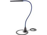 LED-Tischleute Bauer & Böcker Comet, 10 W, 960 lm, 2700-5500 K, dimmbar, neigbar, Gestensteuerung, L 750 mm, Aluminium, schwarz-blau
