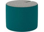 Nowy Styl Sitzpouf Tri.Ply S, modular, Blazer-Stoff, ø 55 cm, grau/petrol