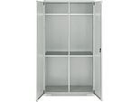 Schäfer Shop Genius Mehrzweckschrank FS, modular, abschliessbar, mit Mittelwand, 4 Fachböden, B 1055 x T 520 x H 1950 mm, lichtgrau