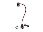 LED-Tischleuchte Bauer & Böcker Satelite, 4,5 W, 490 lm, 3000 K, dimmbar, neigbar, L 750 mm, Aluminium, schwarz-rot