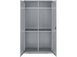 Schäfer Shop Genius Mehrzweckschrank FS, modular, indivuduell erweiterbar, Mittelwand, 4 Fachböden, bis 450 kg, B 1055 x T 520 x H 1950 mm, weissalu/weissalu