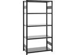 Steckregal ORDO Business, Grundregal, modular, 5 Fachböden, Fachlast 140 kg, Feldlast 1200 kg, B 810 x T 835 x H 2000 mm, Stahl, schwarz