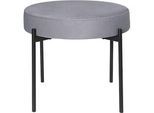 Sitzbank meet by Paperflow GAIA, rund, Stoffbezug mausgrau, 4-Fussgestell mattschwarz, B 575 x T 575 x H 455 mm