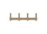 Wandgarderobe Functionals JUST 50 Clay Beige, 8 Haken, bis 10 kg, Aluminium und Kunststoff, beige