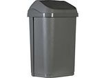 Wertstoffsammler Probbax, Volumen 25 l, mit abnehmbarem Schwingdeckel, ohne Inneneimer/Griff, 335 x B 255 x H 535 mm, Recycling-Polypropylen, schwarz
