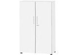 Schäfer Shop Select Schrank SET UP, 4 OH, abschliessbar, B 800 x T 420 x H 1470 mm, weiss/weiss