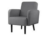 Sessel meet by Paperflow LISBOA Stoffbezug grau, Fussgestell schwarz, B 710 x T 815 x H 830 mm