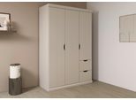 Kleiderschrank RAUCH "Drehtürenschrank Schrank Garderobe Wäscheschrank Schlafzimmer MARLENE", beige (beige (champagner)), B:136cm H:203cm T:56cm, Holzwerkstoff, Schränke, Kleiderschrank, in 3 Breiten 91/136/181 cm im Landhaus-Stil MADE IN GERMANY