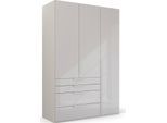 Drehtürenschrank RAUCH "Kleiderschrank Schrank Garderobe Wäscheschrank PURISMA Glasfront", grau (seidengrau, glas seidengrau), B:151cm H:223cm T:60cm, Holzwerkstoff, Schränke, Drehtürenschrank, mit Schubladen und umfangreichem Zubehör MADE IN GERMANY