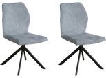 Schalenstuhl OTTO HOME "Hacienda", blau (eisblau, schwarz), B:49,5cm H:88cm T:63,5cm, Holzwerkstoff, Metall, Polyester, Stühle, 2er Set