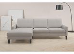 Ecksofa HOME AFFAIRE, grau (light, grau), B:244cm H:86cm T:164cm, 100% Polyester, Sofas, Ecksofa, inkl. saugroboterfreundliche Höhe & schmale Armlehnen
