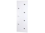 Wandgarderobe, Chrom, Weiß Hochglanz, Metall, Holzwerkstoff, 80x30x6 cm, Garderobe, Garderobenleisten & Garderobenhaken