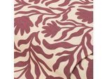 Sweatstoff "Blumen", natur/bordeaux