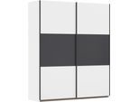 Schwebetürenschrank RAUCH "Kleiderschrank Schrank Garderobe Garderobenschrank Wäscheschrank NEO", weiß (alpinweiß, graumetallic), B:175cm H:210cm T:59cm, Holzwerkstoff, Schränke, Schwebetürenschrank, mit großzügigem Stauraum und vielfältigen Farbkombinationen