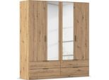 Kleiderschrank RAUCH "Drehtürenschrank Schrank Garderobe Ankleide Schlafzimmer LAGOA", eiche artisan, B:181cm H:197cm T:54cm, Holzwerkstoff, Schränke, Kleiderschrank, geräumige Schubladen, 3 Breiten, optional mit Aufsatz MADE IN GERMANY