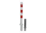 Schake Absperrpfosten Typ 4701FUZH, 70x70mm, umlegbar, herausnehmbar + Dreikantverschluß, Profilzylinder, feuerverzinkt)