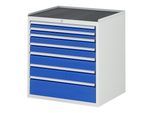 Rau Schubladenschrank m. Anti-Rutsch-Matte 7 Schubl.-XL 2x60 2x90 2x120 1x180mm (03-XL5.0A-MT.11)