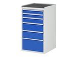 Rau Schubladenschrank m. Anti-Rutsch-Matte 6 Schubl.-L 2x90 1x120 2x180 1x270mm (03-L7.7A-MT.11)